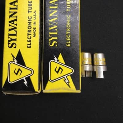 PAIR SYLVANIA 2CW4 NOS Triode Nuvistor VINTAGE VACUUM TUBES Tested USA D.4995-D image 1