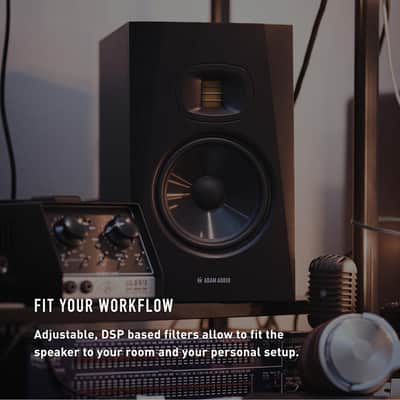 ADAM Audio T7V 7-inch Studio Monitor Black Pair with OnStage XLR Cable 2 Pack image 10