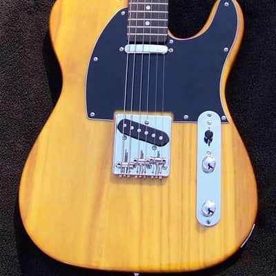 XX-Large 2" Wide(51mm) Neck Light 6.7 lb. Butterscotch Blonde Telecaster Guitar+ Maple/Ebony Neck + SRV Pickups + Treble-Bleed Circuit+ Reverse Control Plate + Leveled+Crowned, Polished Frets +12" Radius low no buzz action + Grover 406c Locking Tuners! image 8