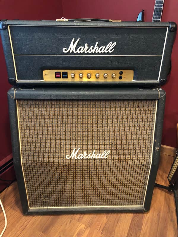 Marshall JMP 2203 Mk 2 Master Model 100w Lead Head and 4x12 Cabinet 70's image 1