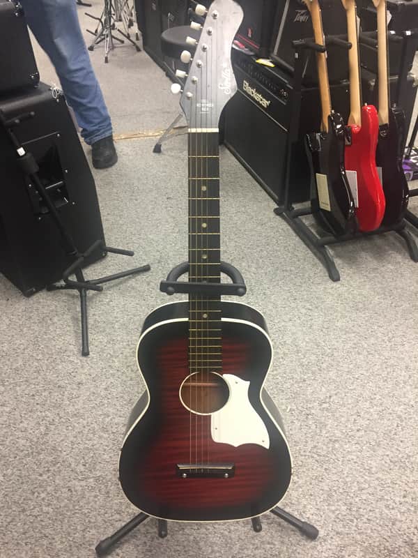 Harmony Stella H933 F-70 Acoustic guitar 1960's Dark Red Burst image 1