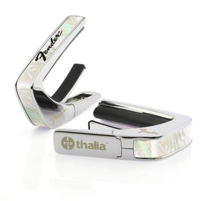 Thalia X Fender Guitar Capo - Chrome, Mother of Pearl w/ Black Perine Logo image 2