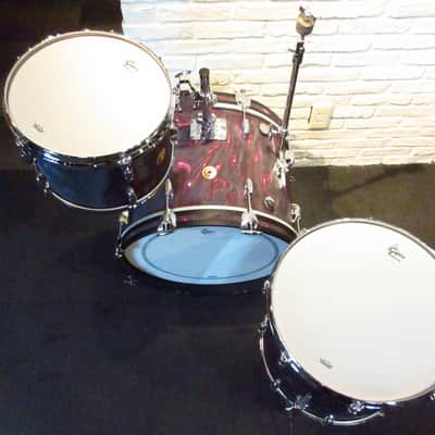Gretsch USA Custom Series 3pc Drum Set 20" 12" 14" Peacock Satin Flame image 14