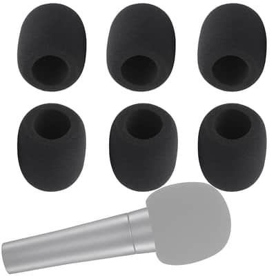 6 Pack Foam Mic Cover For Shure Sm58 Sm48 And Most Ball-Type Microphone, Handheld Microphone Windscreen Thick And Breathable Foam Microphone Protector Mic Wind Cover