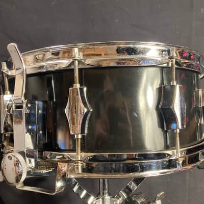Fibes - 5.5x14" Nazareth Square-Badge Era, Black-over-Fiberglass Snare 1977–1979 image 5