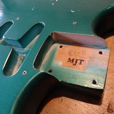 MJT STRATOCASTER RELIC BODY NITRO FINISHED IN SHERWOOD GREEN AGED 2022 image 5