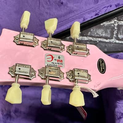 Epiphone J-180 LS Jumbo Ac/El Inspred by Gibson Pink w/Case Auth Dlr #266 image 21