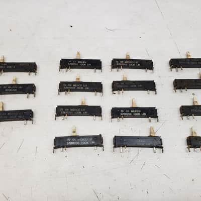 Used Set of 15 Original ARP Omni Sliders for Refurbishing/Parts/Repair