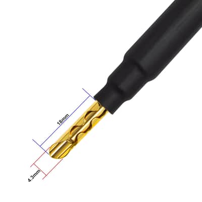 3 Foot ULTIMATE - 12 AWG - Ultra-Pure OFC - Premium Audiophile HiFi Speaker Cable Pair with Eminence Gold Banana Plugs & Carbon Tweed Jacket image 2