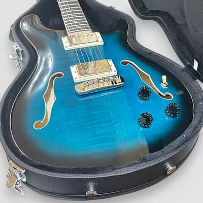 Paul Reed Smith PRS SE Hollowbody II Piezo Electric Guitar w/ Case - Peacock Blue Burst image 11