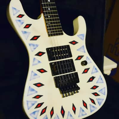 Kramer Nightswan 1989 Aztec graphic guitar Vintage Original Floyd Knapp USA F serial WOW image 3