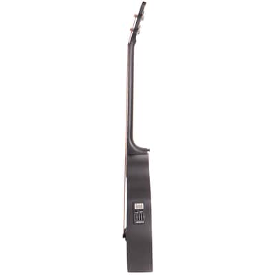 Lindo Left Handed Neptune V3 Short Scale (30") Electro Acoustic Bass Guitar & Premium HARD CASE - Matte Black image 4