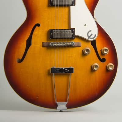 Epiphone E-452TD Sorrento Thinline Hollow Body Electric Guitar (1966), ser. #383789, Reunion Blues gig bag case. image 3