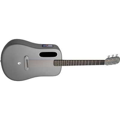 Lava Music L9220006 ME 4 Carbon Fiber 38” Acoustic / Electric Guitar With Gig Bag, Space Grey image 1