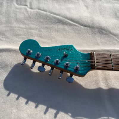 Fender Stratocaster Mars Music Limited Edition 2001 Aqua Green Sparkle image 6