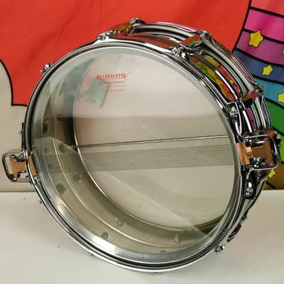 Early Pre Serial 60's Ludwig Keystone 14 x 5" Super Sensitive COB Chrome over Brass Snare Drum image 7