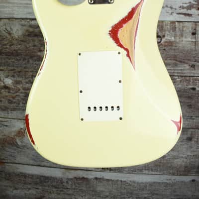1962 Fender Stratocaster Custom Shop Vintage White over Dakota Red image 7