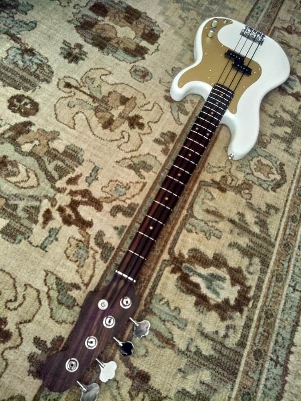 Fender Precision Bass 2019 -Mary Kaye White with Rosewood Neck image 1