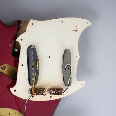 Fender  Competition Mustang Solid Body Electric Guitar (1971), ser. #306296, original grey hard shell case. image 17