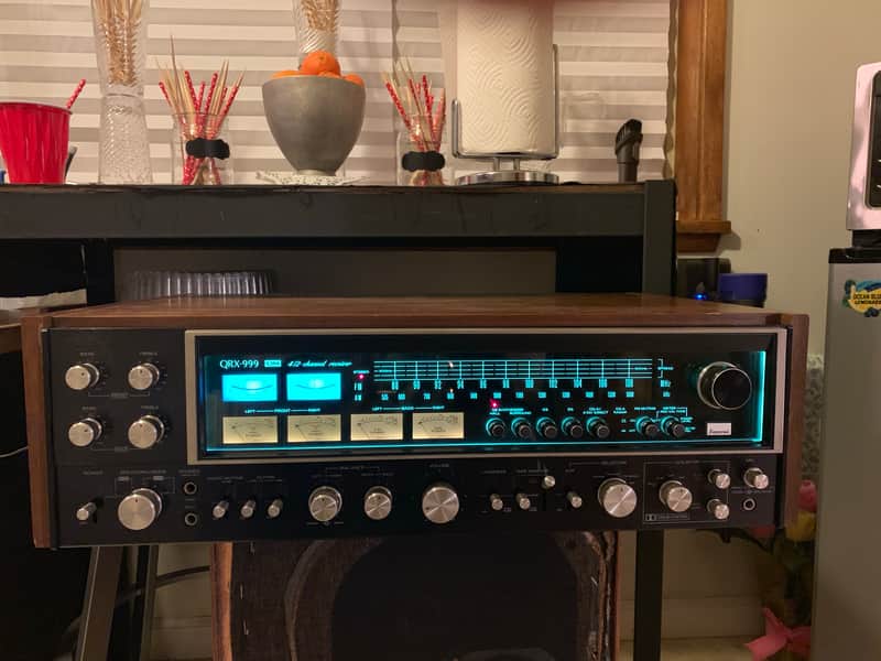 Sansui QRX-999 1977 BlackFace Euro, Walnut Cabinet, Fully Recapped