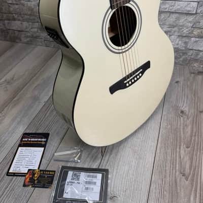 Ibanez #AJ70M2EPW 6 String RH Artwood Series Acoustic Electric Guitar - Pearl White High Gloss image 1