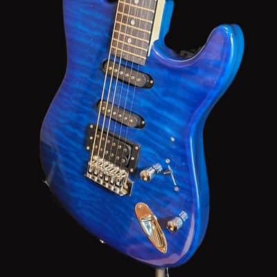 Southwest Acoustics Blue Tigerstipe Stratocaster/New//Full Setup image 2
