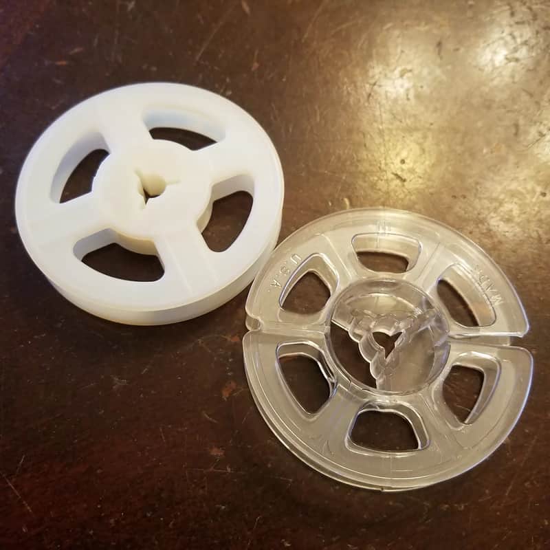 Scotch 3M etc. Tiny 3" Tape Reel 78mm R2R Empty Take-up Supply USA Vintage Plastic Soundcraft etc. 1/4" 1950s - 1960s - Clear Or Grey image 1