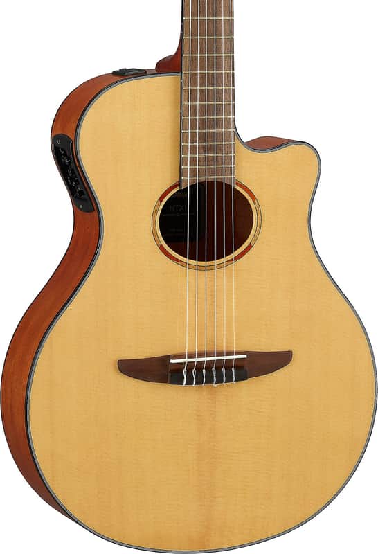 Yamaha NTX1 Thinline Acoustic-Electric Classical Guitar, Solid Spruce Top image 1