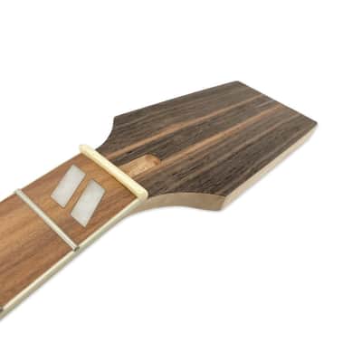 25.5" Electric Guitar Neck Mahogany Rosewood 22 Frets Jumbo Inlay Unfinished Bolt-On image 4