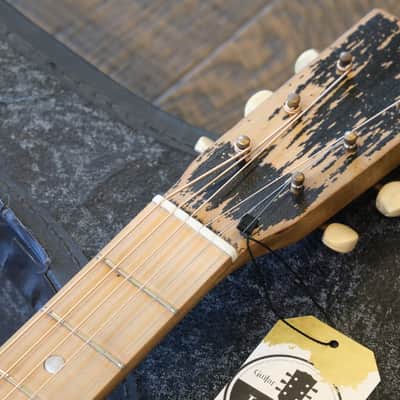 Vintage! 1920’s USA Made Natural Acoustic/ Electric Parlor Guitar + Case image 10