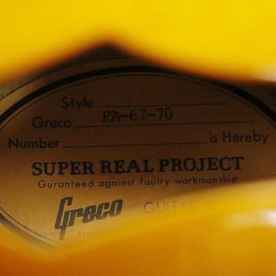 Vintage 1987 made Greco Super Real Project Series FA-67-70 Hollow body w/Hardcase Made in Japan image 11