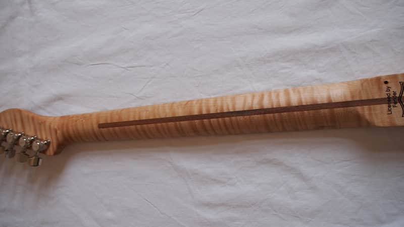 Musikraft Neck - Flame LLC Strat Maple Roasted Custom Build Strat