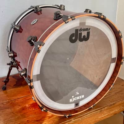 DW Collector‘s Exotic Quilted Sapeli SSC Standard Drum Kit 2021 image 3