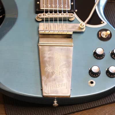 Mint! 2023 Gibson Custom Shop 1964 Reissue SG Murphy Lab w/ Maestro Electric Guitar Pelham Blue Ultra Light Aged + COA OHSC image 6