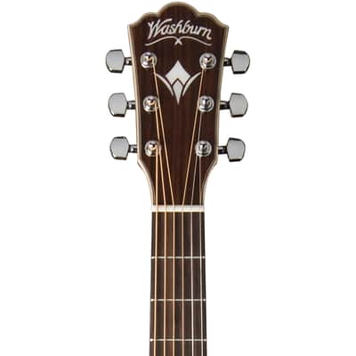 Washburn EA20SNB Nuno Bettencourt Festival Series Thin Body Acoustic Electric Guitar, Natural image 10