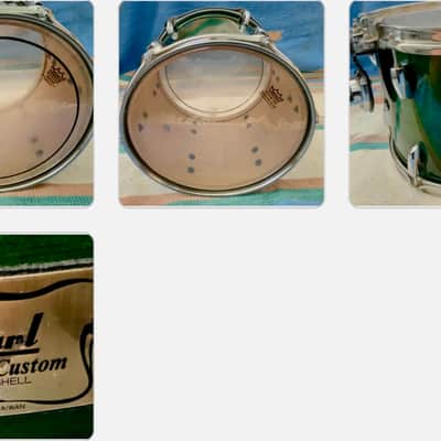 Pearl 12’’x9’’ Pearl masters custom maple shell 1996 - Emerald mist image 2