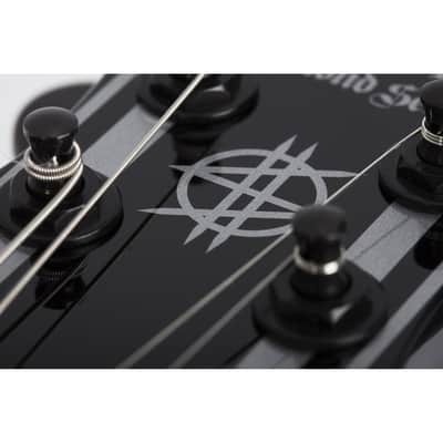 Schecter Synyster Gates Standard Signature Guitar - Gloss Black with Silver Pinstripes image 8