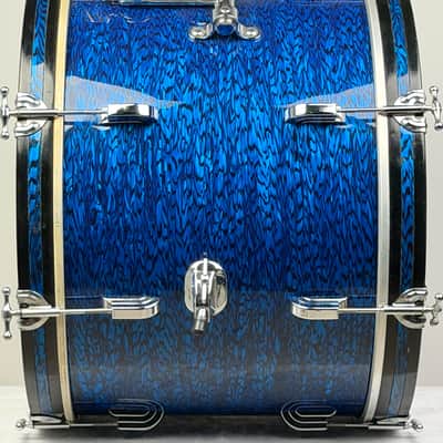 Leedy 20/13/16/18" Vintage 60's Drum Set - Blue Agate Partial Rewrap image 18