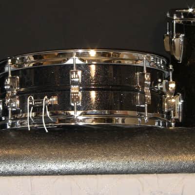 Ludwig 70's -90's Mixed lot of 3 drums in Black Galaxy Sparkle /True Black Glass Glitter image 17
