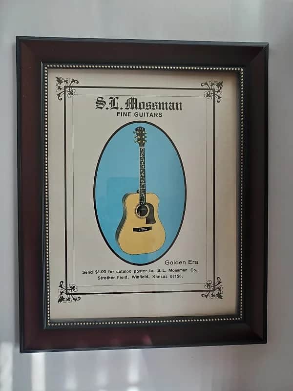 1975 Mossman Guitars Color Promotional Ad Framed Mossman Golden Era Original image 1
