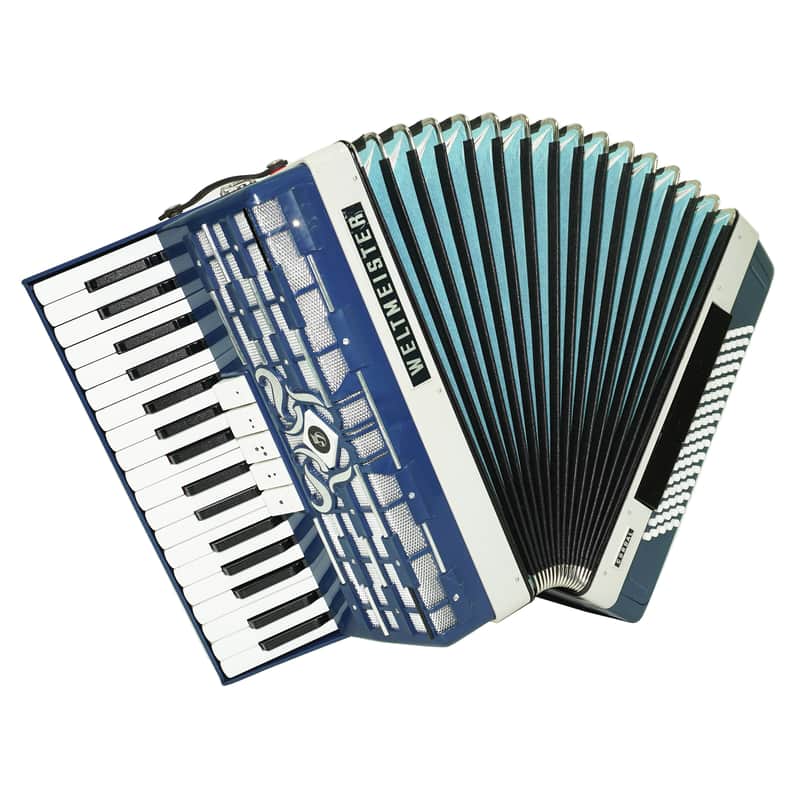 Weltmeister Cordal Accordion 80 Bass made in Germany, New Straps Soft Case for Gift, Vintage Keyboard Piano Accordian Musical Instrument, 2706 image 1