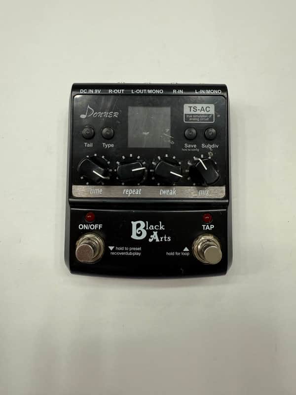 Donner Black Arts Multi Digital Delay Echo Presets Looper Guitar Effect Pedal image 1