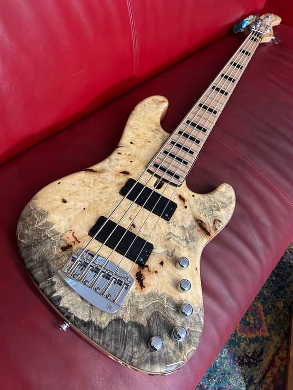 Mayones Jabba Custom 5 Buckeye Burl top | Reverb