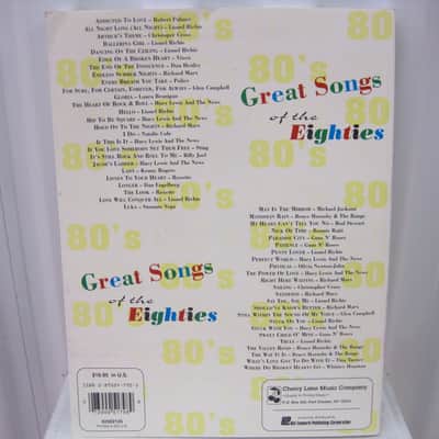 Great Songs of the Eighties 80s Piano Vocal Guitar Sheet Music Song Book 1980s image 2