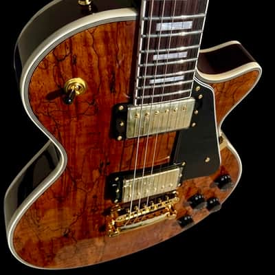 Firefly Electric Guitar FFSP * Spalted Maple Top w/Gold Hardware LP Style image 3