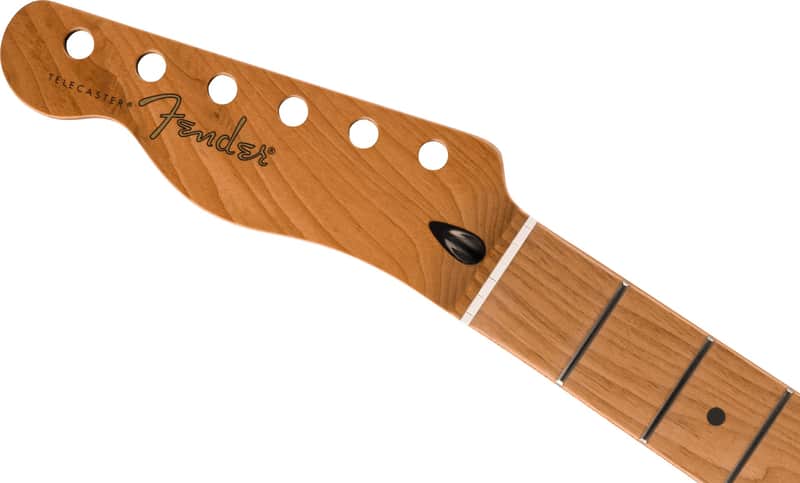 Fender Satin Roasted Maple Telecaster LH Neck, 22 Jumbo Frets, 12", Maple, Flat Oval Shape