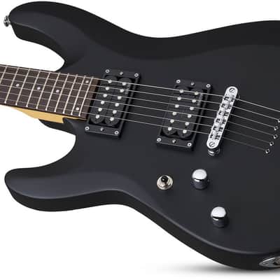 Schecter C-6 Deluxe Left-Handed Electric Guitar - Satin Black (433) image 4