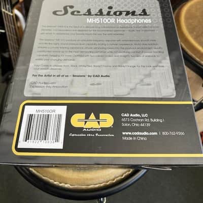 CAD Audio Sessions MH510OR Closed-Back Headphones Black/Orange - NOS image 2