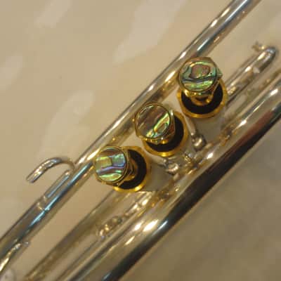 Musikwerks Pro Quality NEW Trumpet-Silver Plated-Abalone Buttons-Smooth Action! image 3