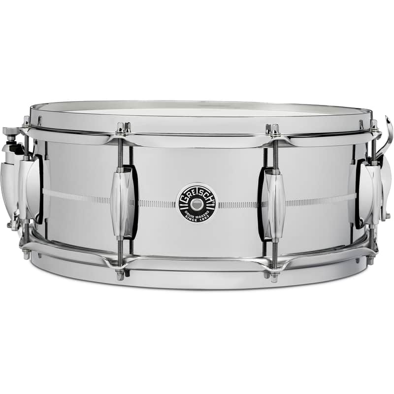 Gretsch GB4160 Brooklyn Chrome Over Brass 5x14" 8-Lug Snare Drum image 1